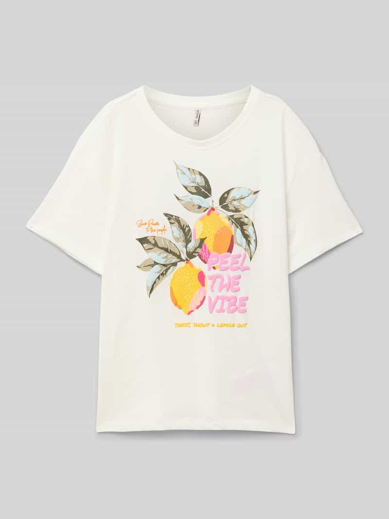 T-shirt o kroju regular fit z obniżonymi ramionami model ‘BLINIS’