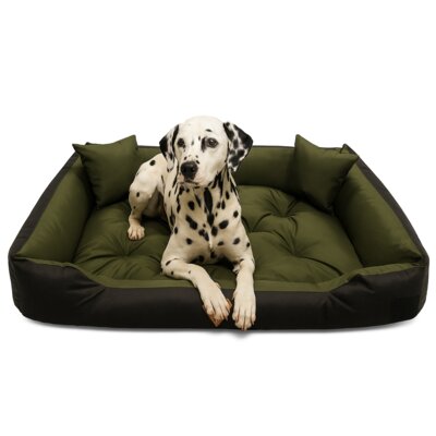 Legowisko dla psa OSKAR Comfortable Zielono-czarny M 75 x 65 x 15 cm