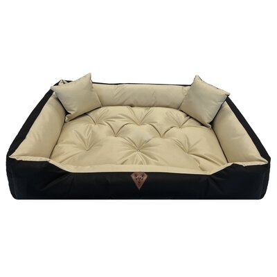 Legowisko dla psa OSKAR Comfortable Beżowo-czarny M 75 x 65 x 15 cm