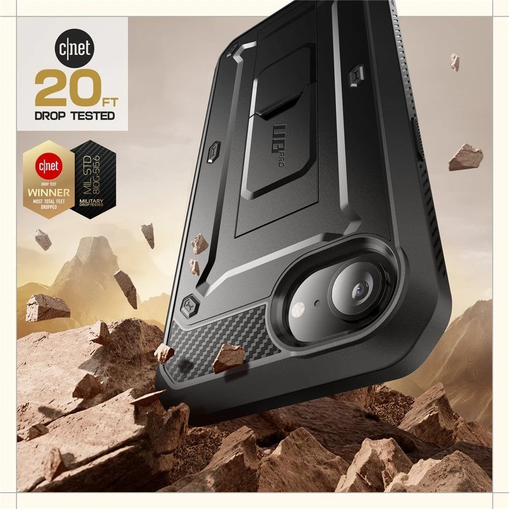 Etui Supcase Unicorn Beetle Pro iPhone 16e Black z klipsem