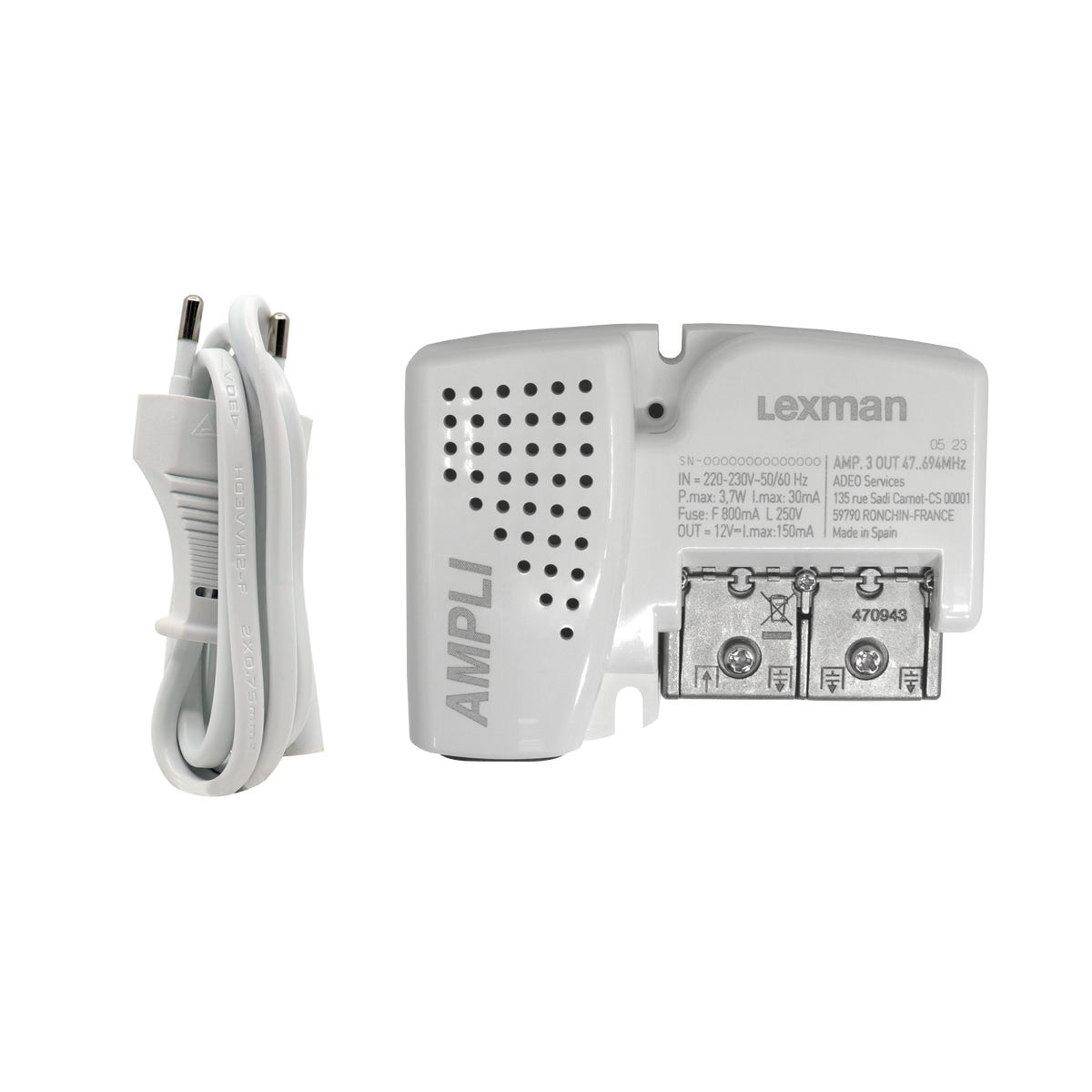 LEXMAN Wzmacniacz sygnału TV 3 wyjścia 20 dB