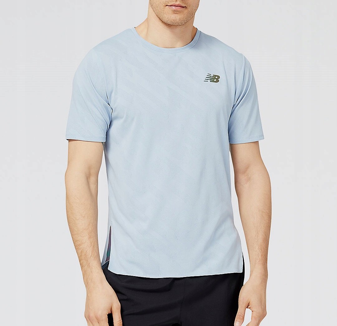 Koszulka Męska T- shirt niebieska New Balance MT23281LAY r. M