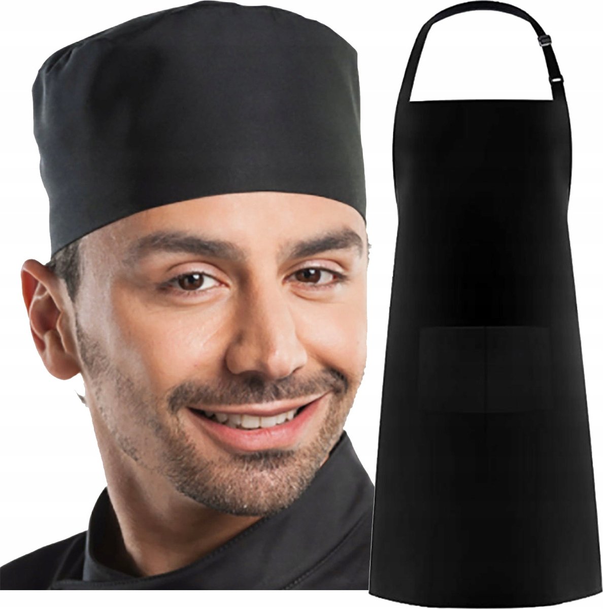 Szef Zestaw Czapka Fartuch KUCHARSKI GASTRONOMIA Zestaw kucharza