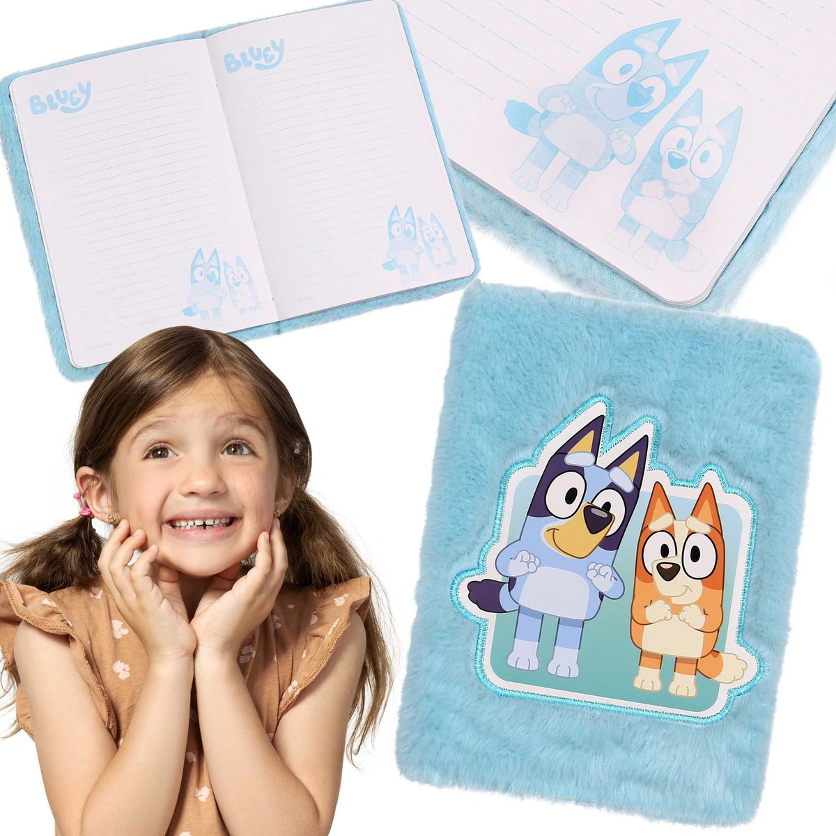 BLUEY BINGO PLUSZOWY notes, zeszyt szkolny w linie A5, pamiętnik DLA DZIECI
