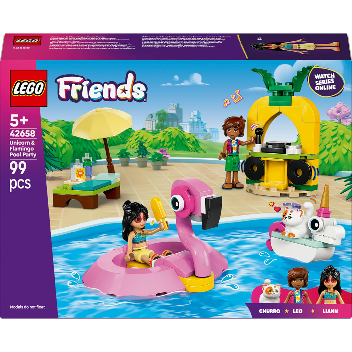 LEGO Friends - Jednorożec Flaming Impreza na basenie klocki LEGO PREZENT DLA DZIEWCZYNKI