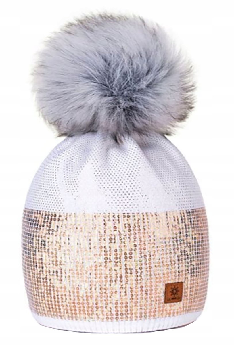 Zimowa CZAPKA CIEPŁA pompon i polar Woolk Montana