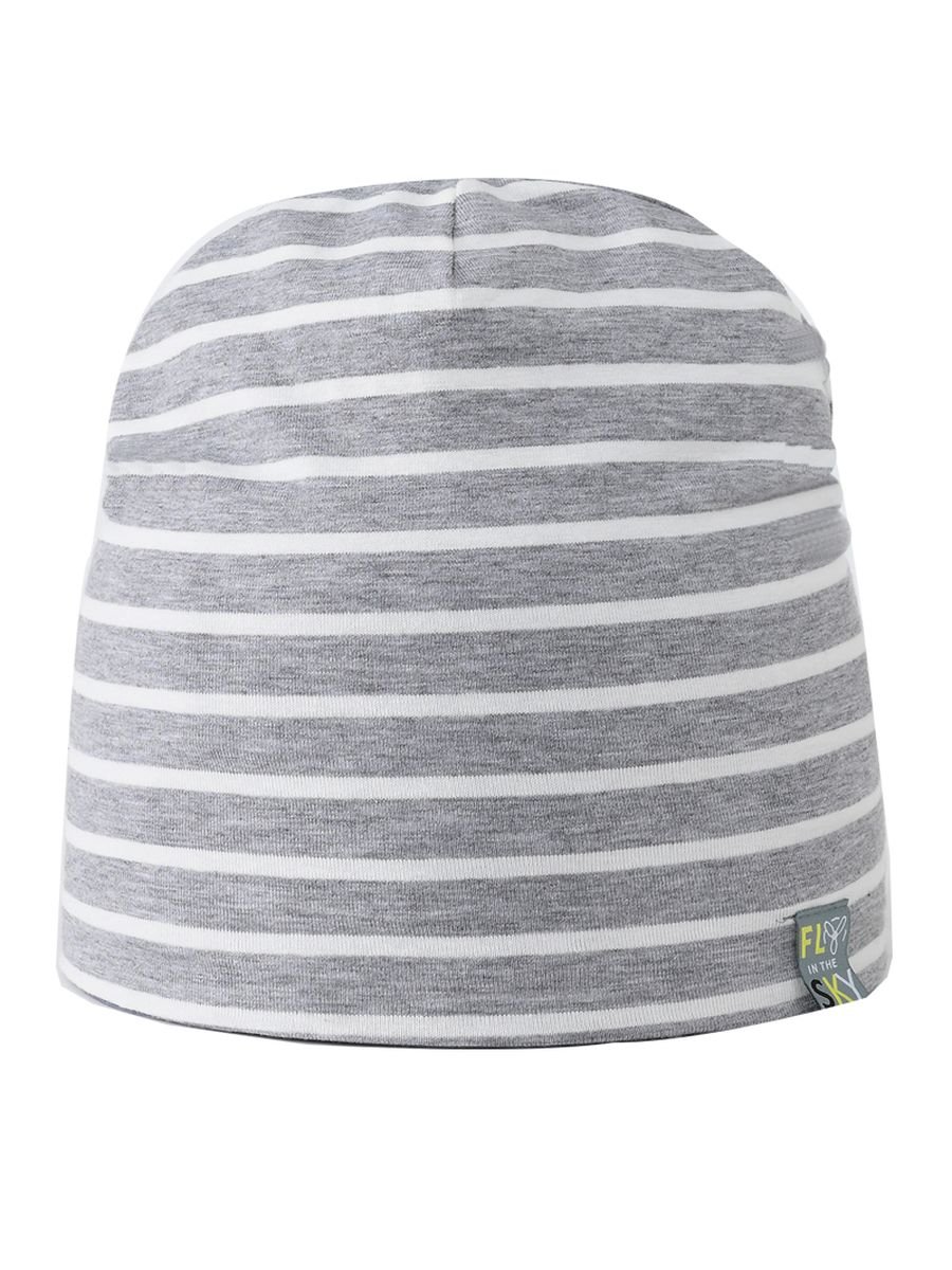 Chłopięca czapka bawełniana w paski szara Be Snazzy r.52/56