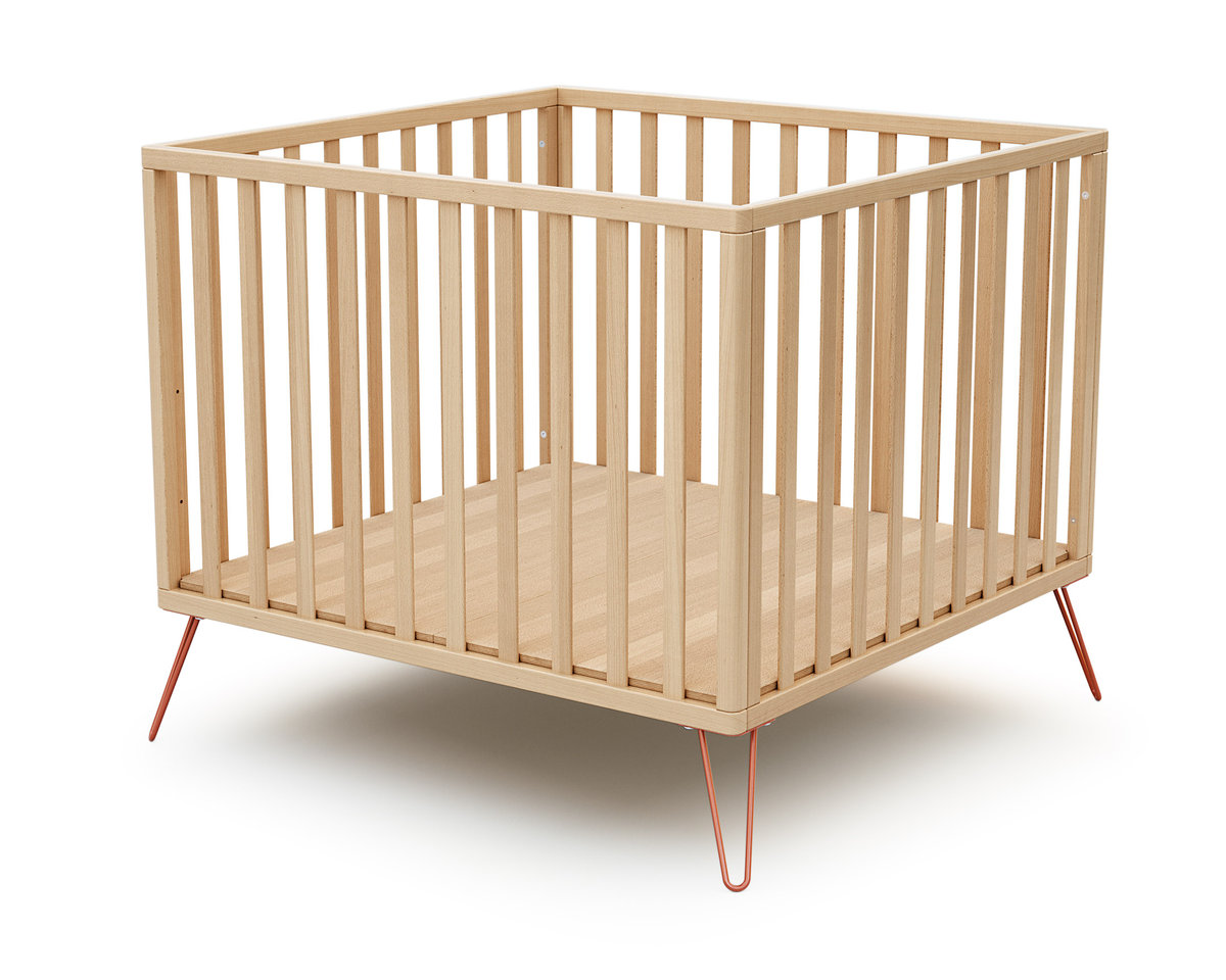 JURABABY - ONLY kojec drewniany Buk i Terakota 100 x 100 cm