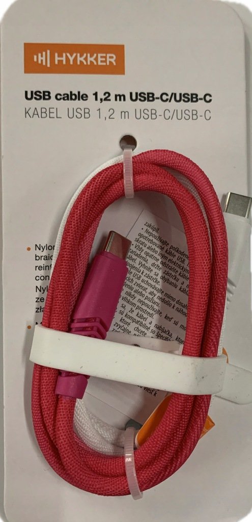 Kabel Zasilający Ładujący Usb-C/Usb-C 1,2M