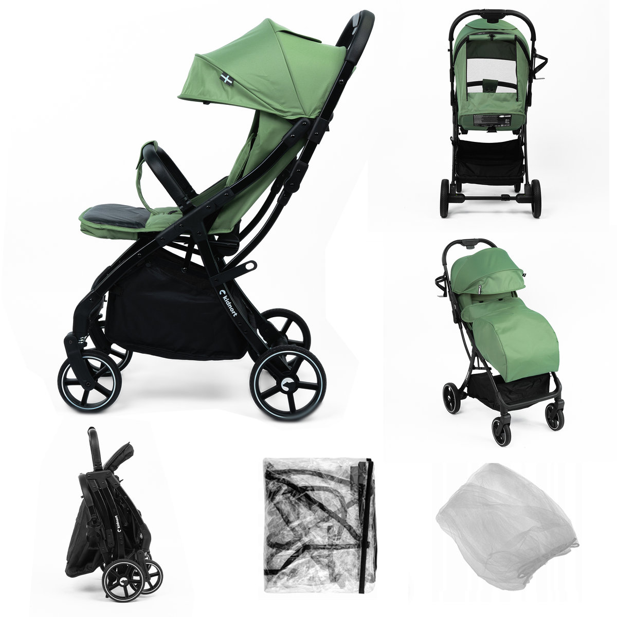 WÓZEK SPACEROWY Kidnort Do 22KG AKCESORIA SPACERÓWKA PODRĘCZNY Fjällräv