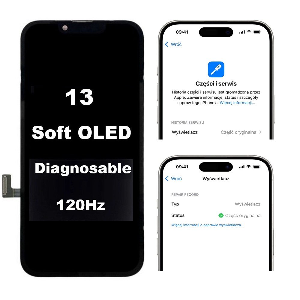 Wyświetlacz LCD Diagnosable ekran dotyk digitizer programowalny z możliwością przypisania jako oryginał do Apple iPhone 13 (Soft OLED 120Hz)