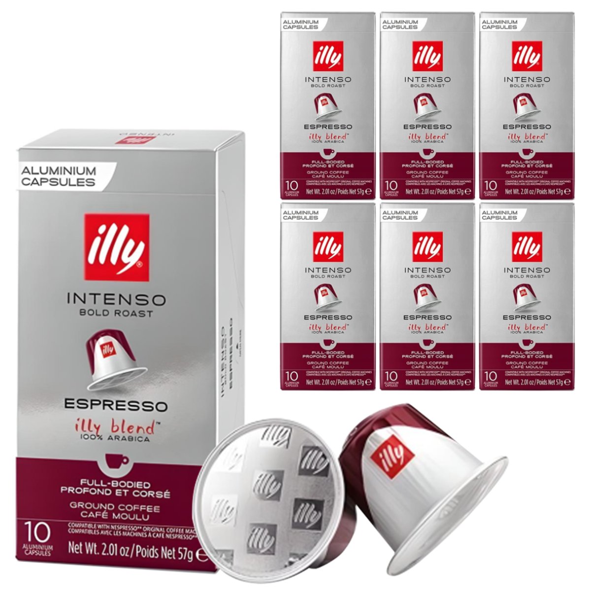 ZESTAW KAPSUŁKI NESPRESSO ILLY INTENSO 100% ARABICA 60 SZTUK DO EKSPRESU