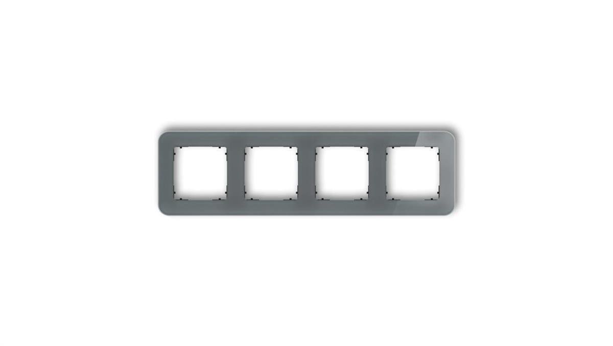 Icon ramka uniwersalna poczwăłrna zaokrä…glona - efekt szkĺ‚a (ramka: grafitowa spăłd: czarny) 28-12-irsz-4