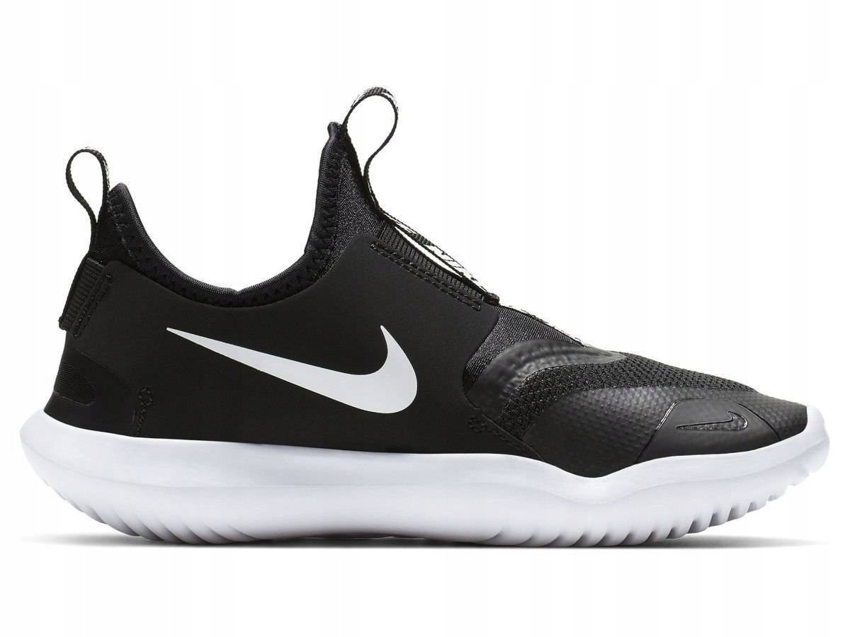 Buty Dziecięce Sportowe czarne wsuwane Nike Flex Runner AT4665-001 r. 19,5