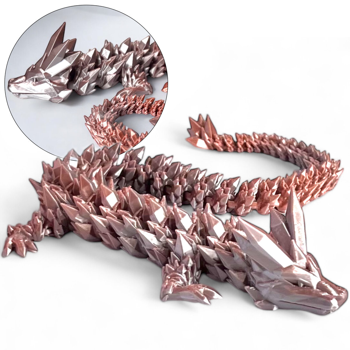 Smok 3D Dragon 35cm Figurka smoka Kryształowy smok Dzień dziecka prezent