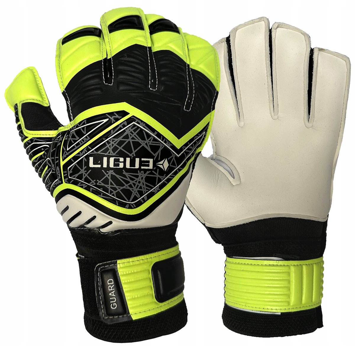RĘKAWICE BRAMKARSKIE DLA DZIECI PIŁKARSKIE RĘKAWICZKI Z ETUI LIGUE 7