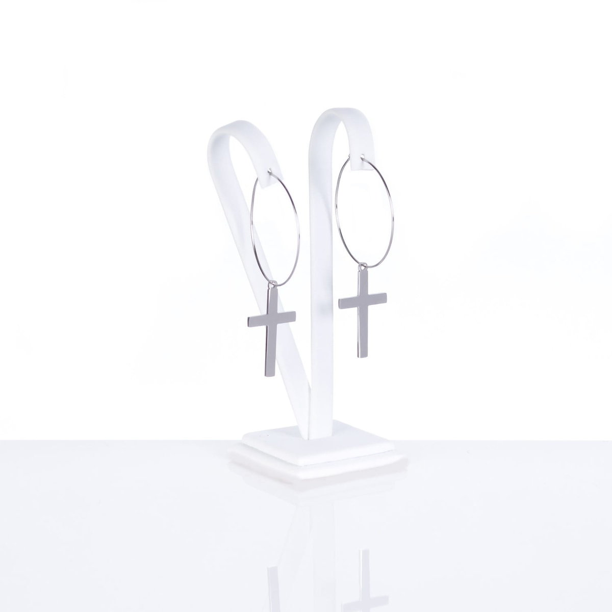 Kolczyki wiszące- krzyżyki - Acciaio