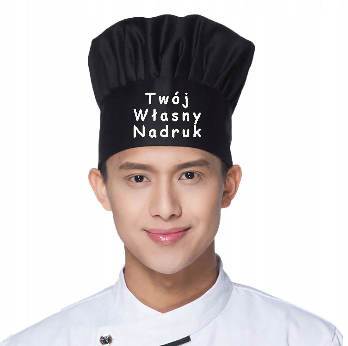 CZAPKA KUCHARSKA Twój Własny Nadruk Jednokolorowy