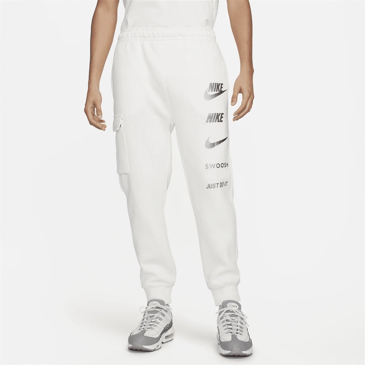 Spodnie Dresowe Męskie Białe Nike DRI-FIT treningowe FJ0550-133 r. L