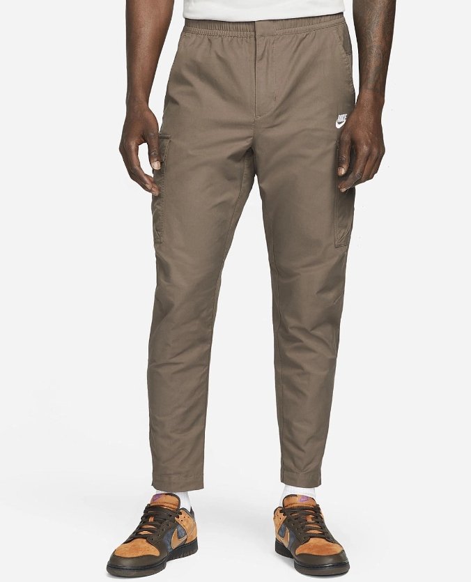 Spodnie materiałowe Męskie Nike Sportwear brązowe DD5207-004 r. M