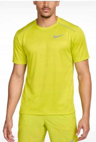 Koszulka Męska Sportowa Żółta Nike Dri-Fit Miler T-shirt AJ7565-308 r. XL