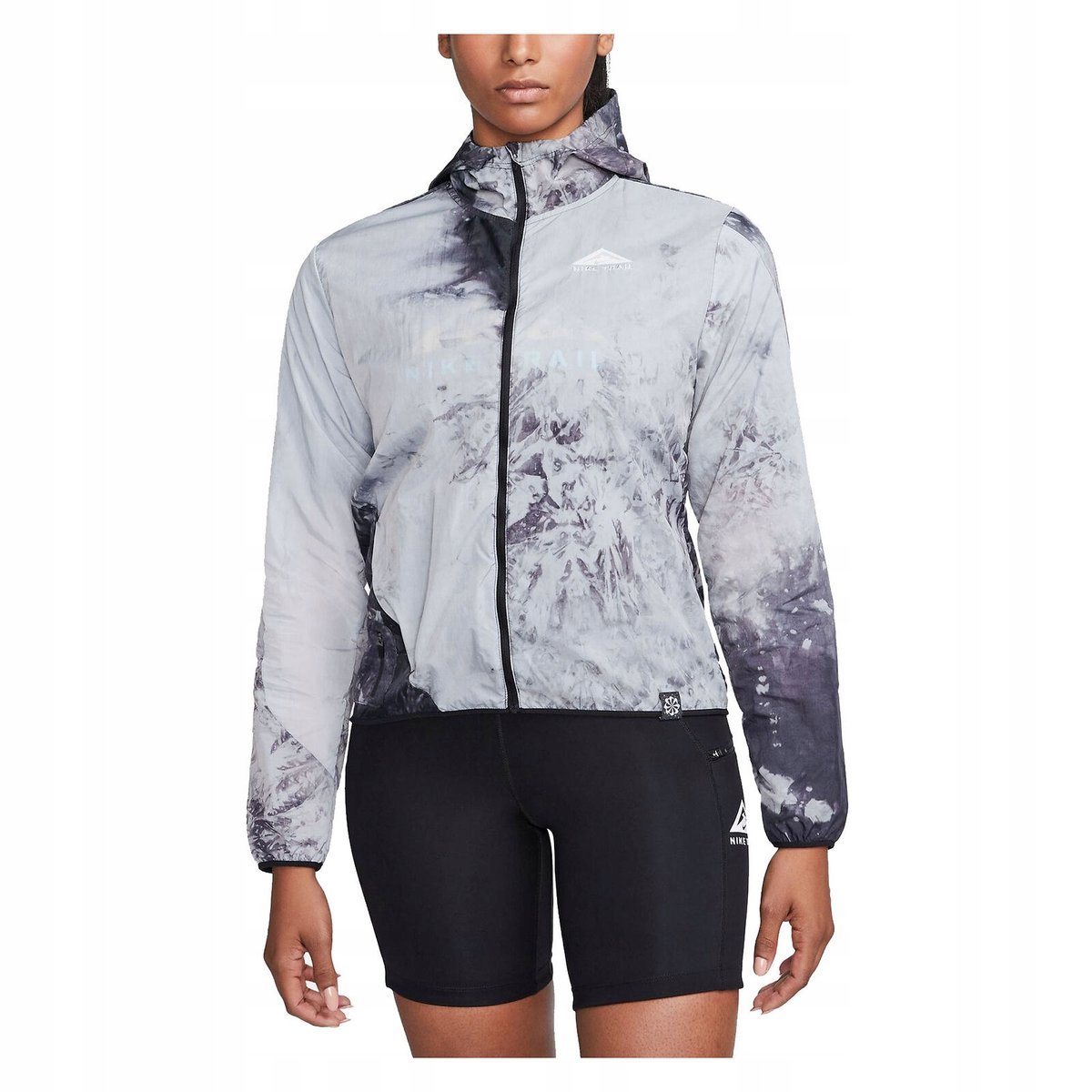 Kurtka damska z kapturem do biegania w deszczu Nike Repel DX1041-011 r. S
