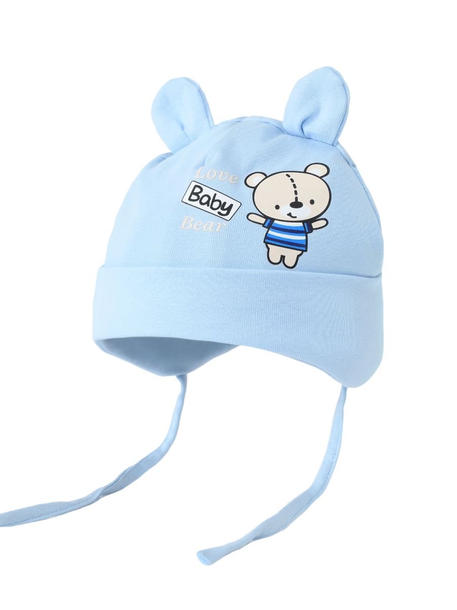 Chłopięca czapka bawełniana miś niebieskaBe Snazzy r.48/50