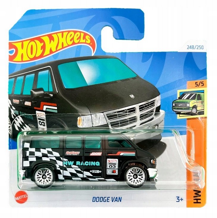 Hot Wheels Dodge Van Czarny Htb95-N521 248/250 Hw Vans 5/5 2024