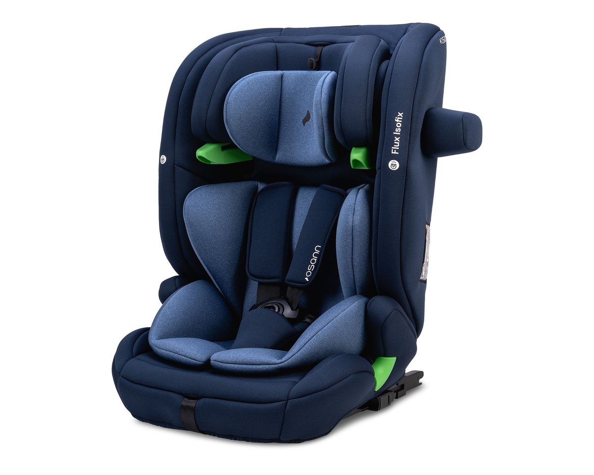 OSANN - Fotelik samochodowy dla dziecka Flux Isofix i-Size - 76-150 cm - Od 15 miesięcy do 12 lat - Grupa 2/3 - Granatowy