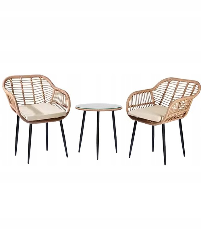 ZESTAW MEBLI OGRODOWYCH STÓŁ + KRZESŁA PODUSZKI SZKŁO HARTOWANE JAKOŚĆ