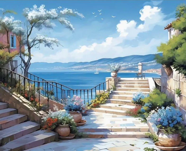 Diamentowa Mozaika Śródziemnomorski Widok