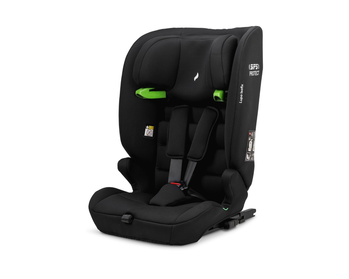 OSANN - Fotelik samochodowy dla dziecka Lupo Isofix i-Size - 76-150 cm - Od 15 miesięcy do 12 lat - Grupa 2/3 - Czarny