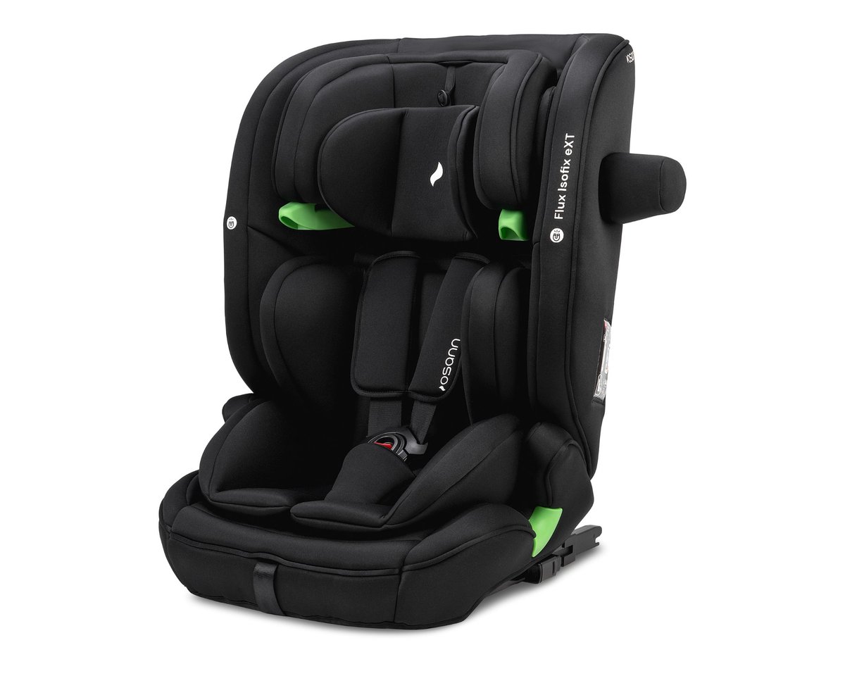 OSANN - Fotelik samochodowy dla dziecka Flux Isofix eXT i-Size - 76-150 cm - Od 15 miesięcy do 12 lat - Grupa 2/3 - Czarny
