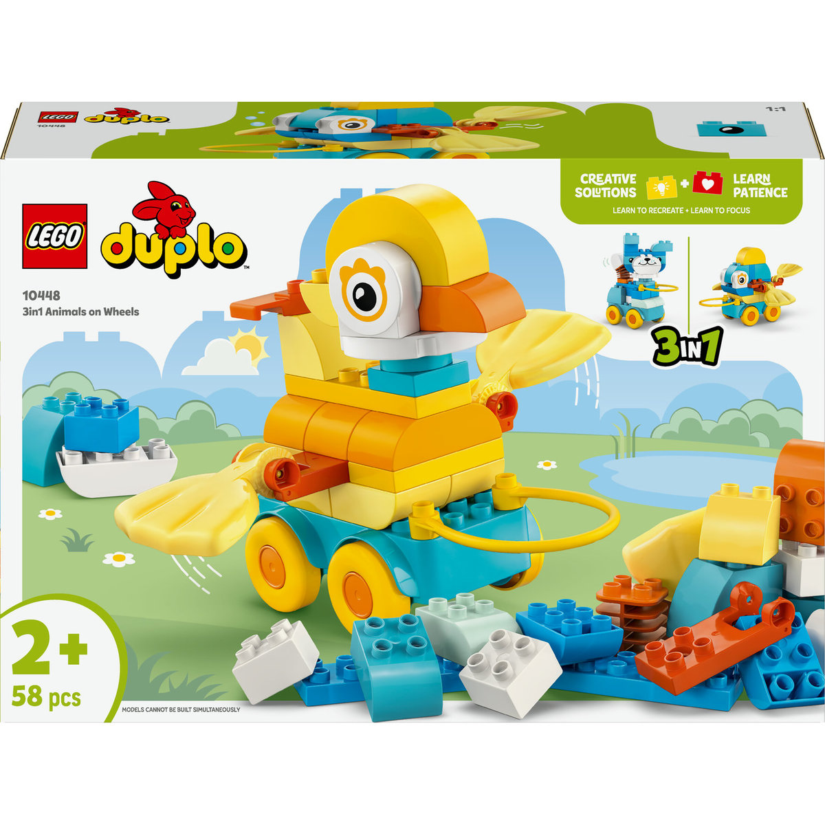 LEGO Duplo - Kaczuszka Zwierzątka na kółkach ZESTAW LEGO PREZENT DLA CHŁOPCA DZIEWCZYNKI DZIECI