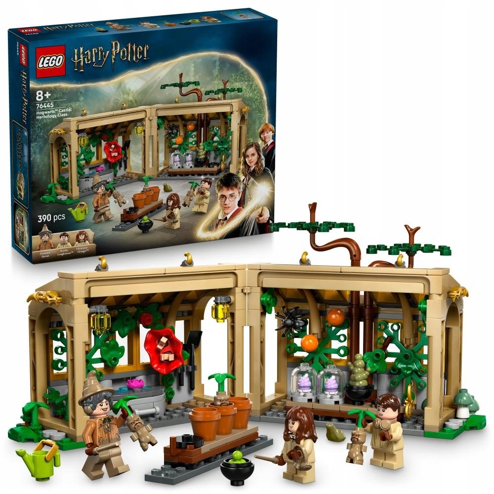 LEGO Harry Potter - Mandragora Zamek Hogwart zajęcia z zielarstwa Szklarnia Lekcja czarów klocki ZESTAW LEGO PREZENT DLA CHŁOPCA DZIEWCZYNKI DZIECI