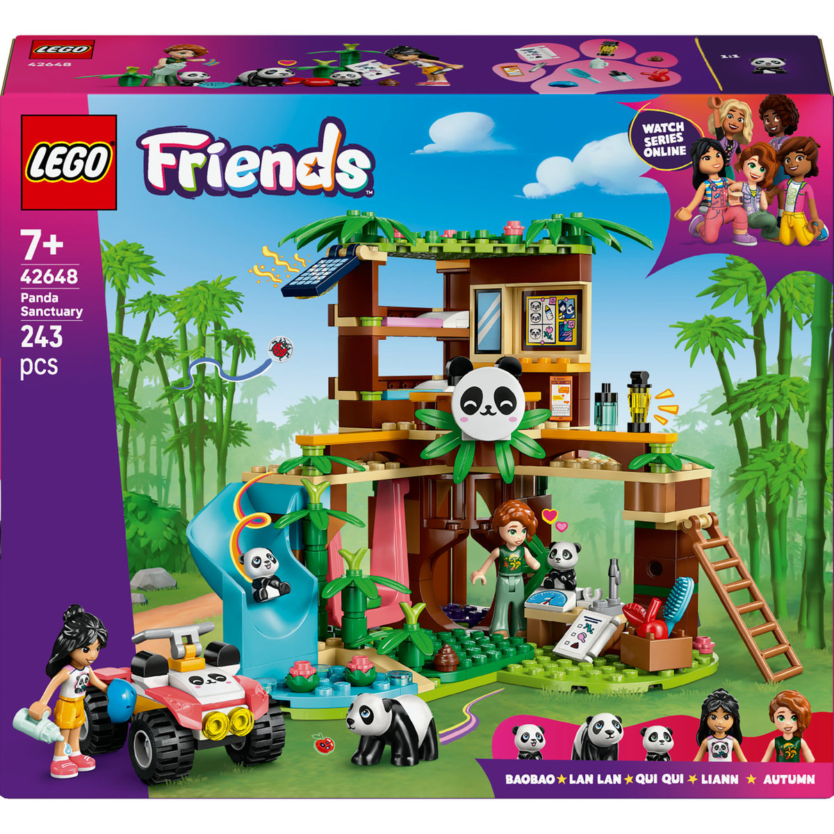 LEGO Friends - Panda Opieka nad pandami w rezerwacie Pandy klocki LEGO PREZENT DLA DZIEWCZYNKI