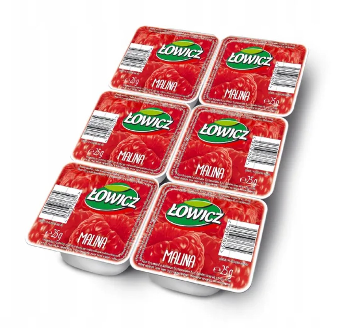 Dżem malinowy monoporcja 6 x 25g - Łowicz