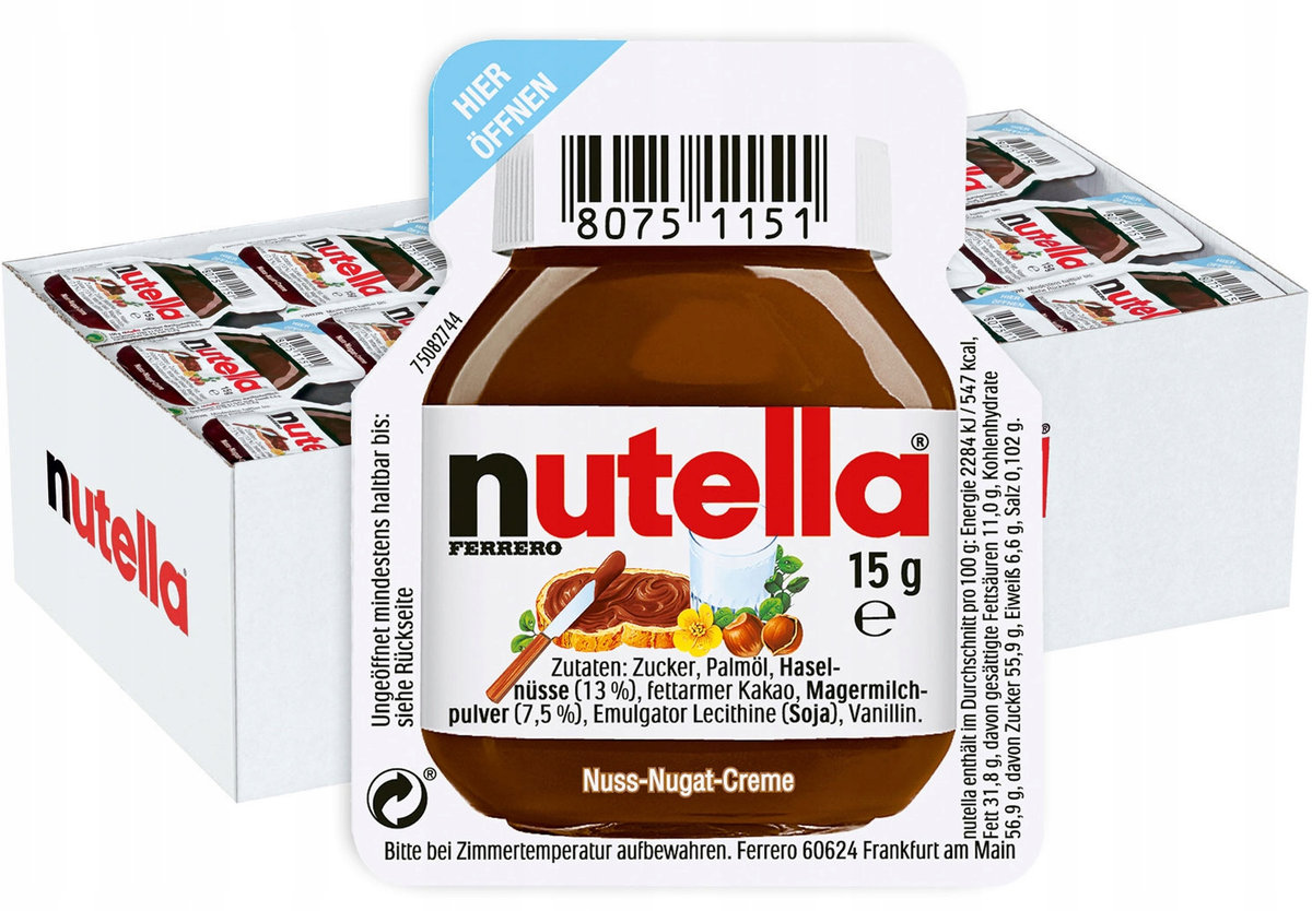 Nutella 120 x 15g karton