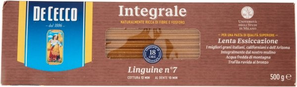 Linguine n7 Integrali 500gr pełnoziarnisty makaron włoski typu spaghetti