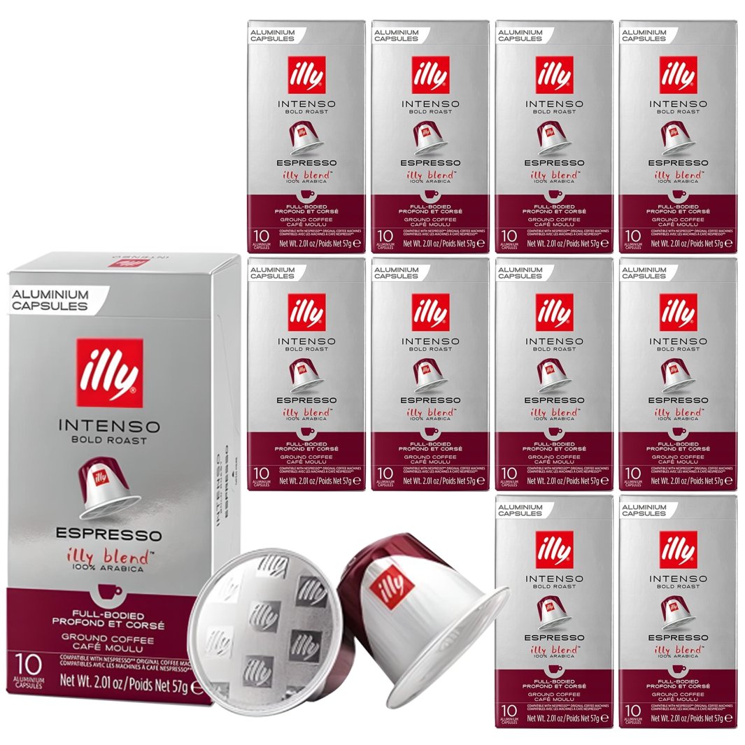 ZESTAW KAPSUŁKI NESPRESSO ILLY INTENSO 100% ARABICA 100 SZTUK DO EKSPRESU