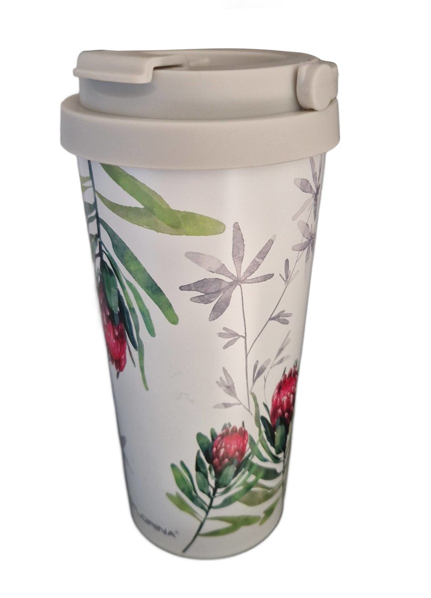 KUBEK TERMICZNY FLORINA PROTEA 500 ML Z UCHWYTEM