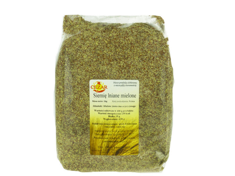 Siemię lniane mielone 1KG ziarno lnu brązowe