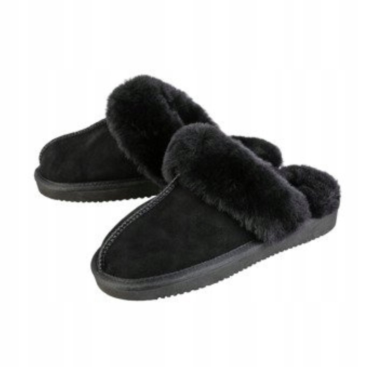 Kapcie Skórzane Pantofle Damskie Skóra Naturalna Premium Czarne Laczki r.36