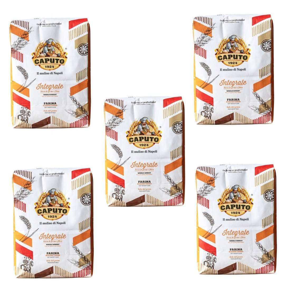 Mąka pełnoziarnista do pizzy Integrale 5 x 1kg - Caputo