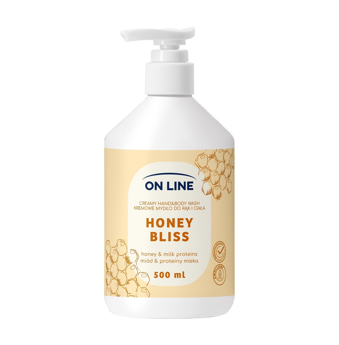 On Line Kremowe Mydło Do Rąk I Ciała Miód&proteiny Mleka 500 Ml