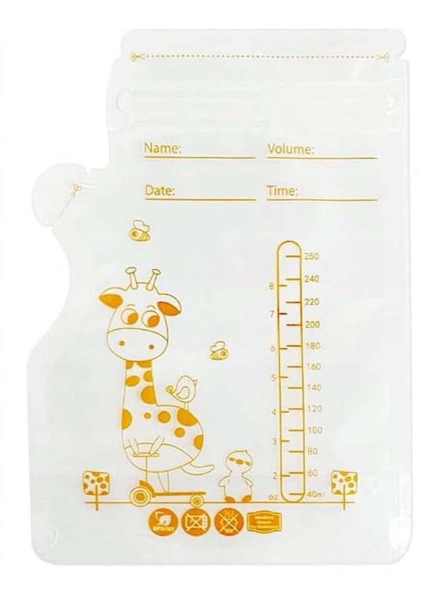 Woreczki do Przechowywania Mleka Matki 250ml 10 szt Bez BPA