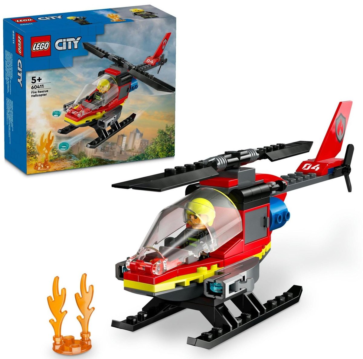 LEGO CITY 60411 KLOCKI Strażacki helikopter ratunkowy zestaw +eKAT