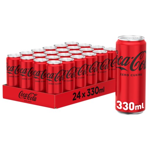 Napój gazowany Coca Cola Zero 48x330ml - Coca-cola