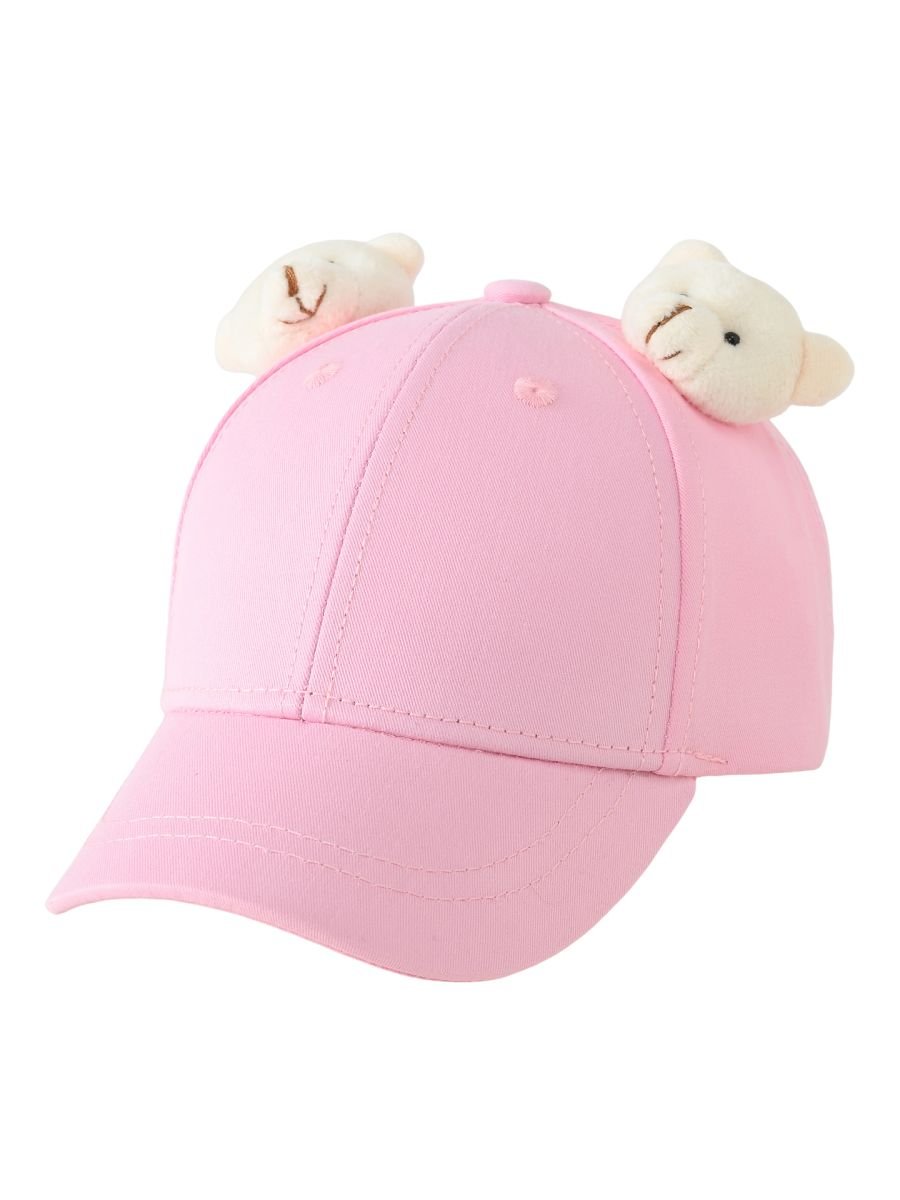 Dziewczęca czapka z daszkiem i uszami różowa Be Snazzy r.48/50