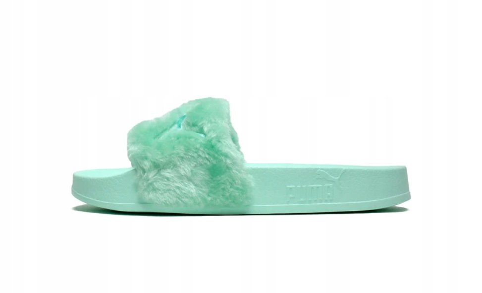 Klapki Damskie Zielone Puma Fur Slide 365772-01 r. 39